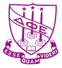 Delta Phi Epsilon crest.