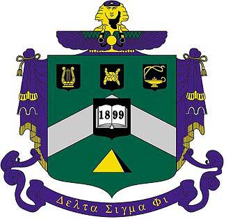 Delta Sigma Phi crest.