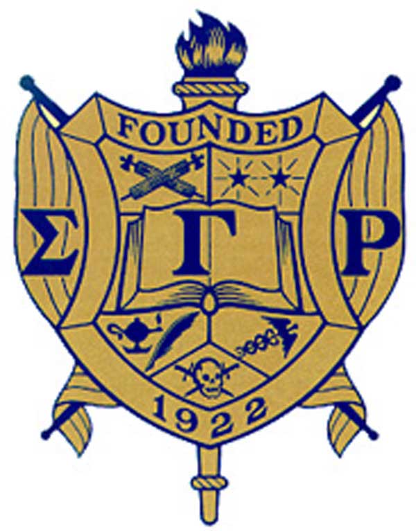 Sigma Gamma Rho crest.