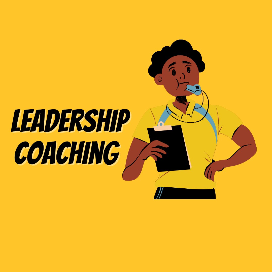 yellow and black Leadership Coaching graphic