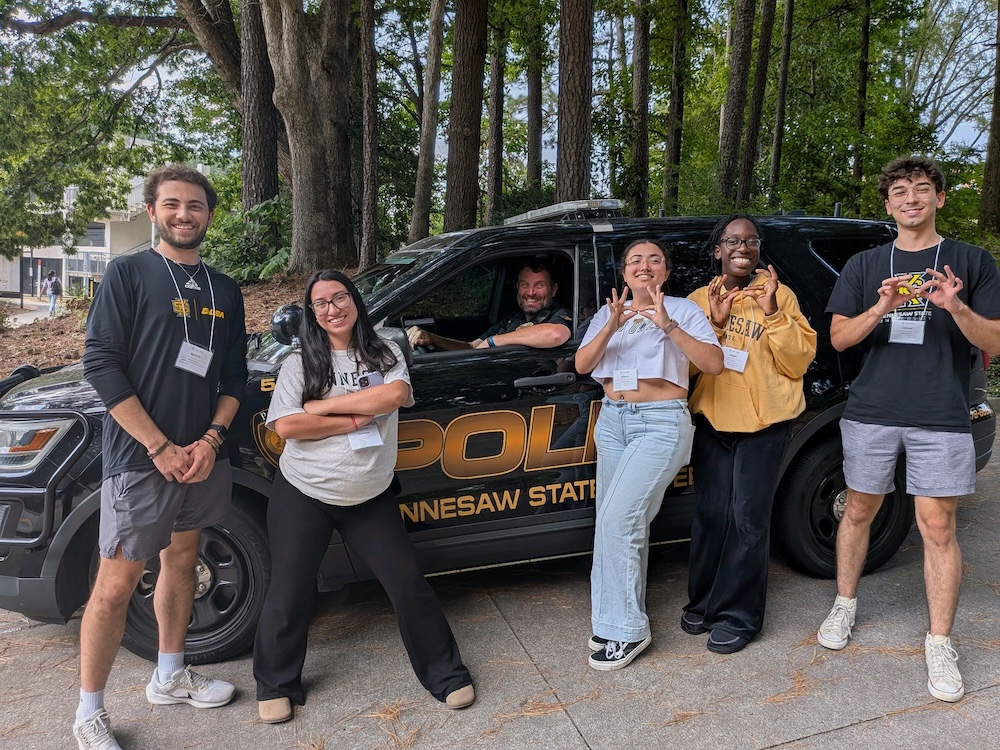 Student leaders with KSU police