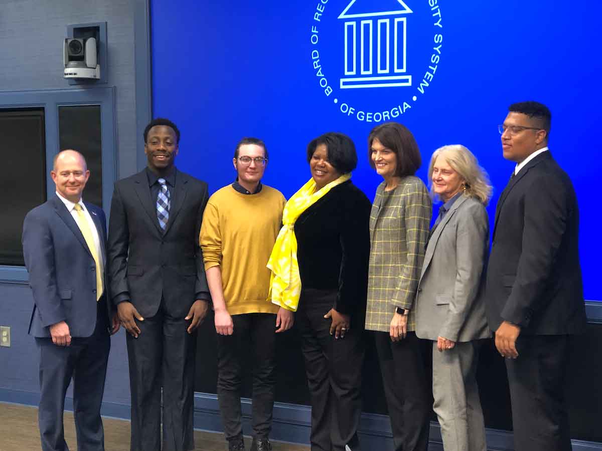 Marcy Stidum with KSU Leadership.