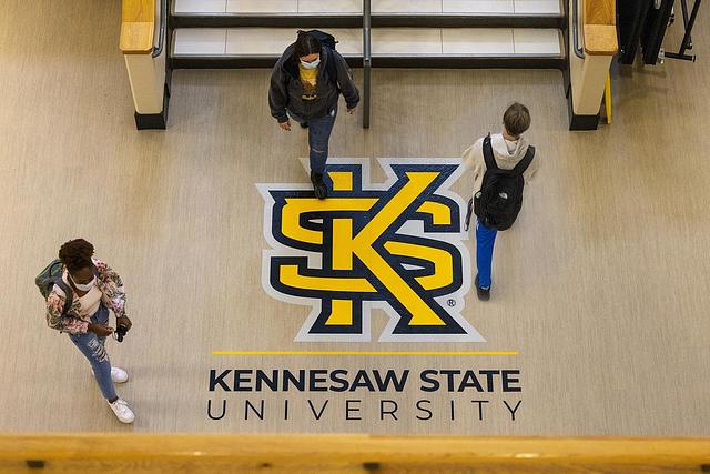 ksu logo printed on floor