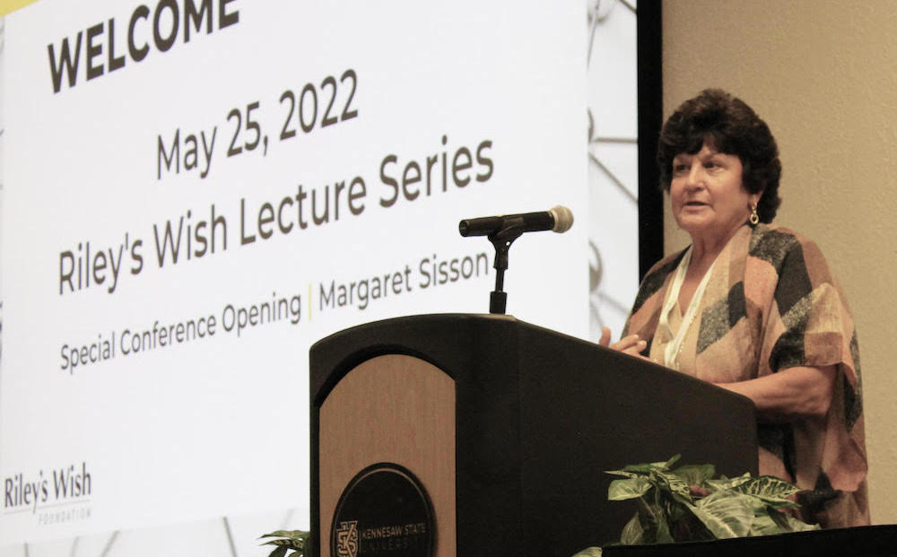 woman delivering lecture at Advancing Connections for Recovery event