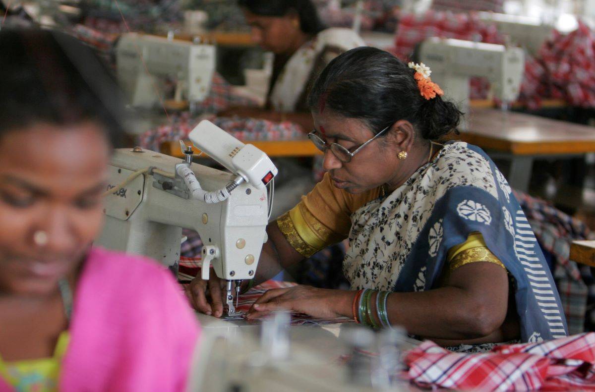 older woman garment worker