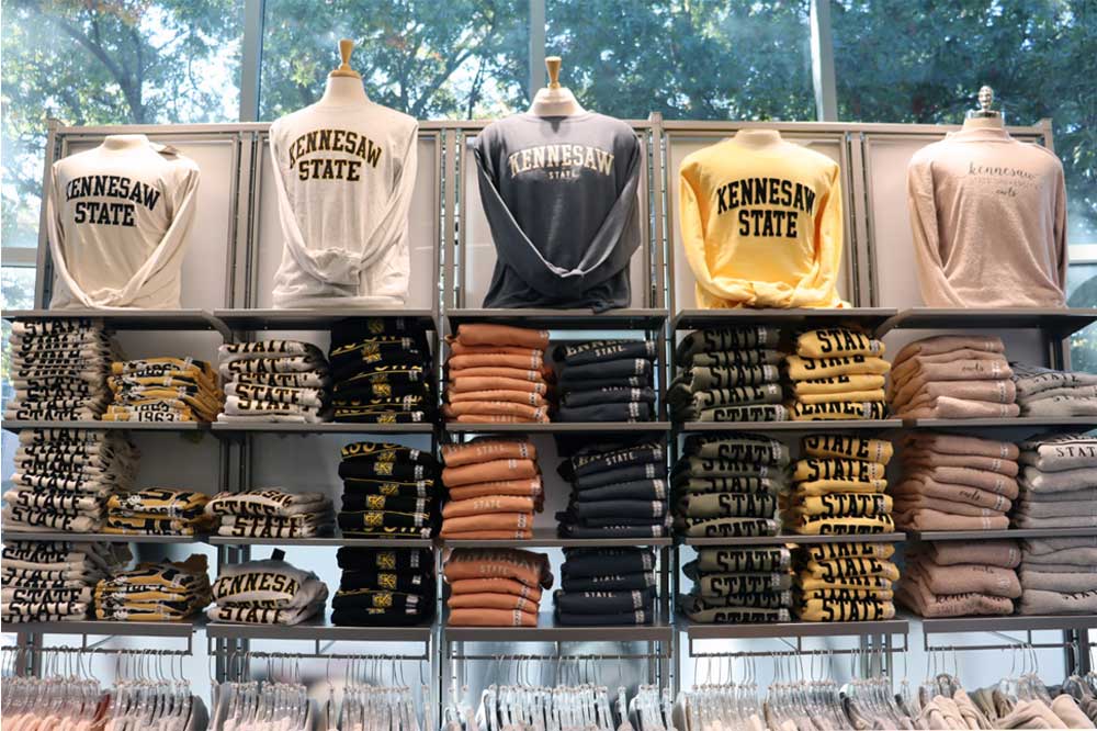 offical ksu gear on display in store