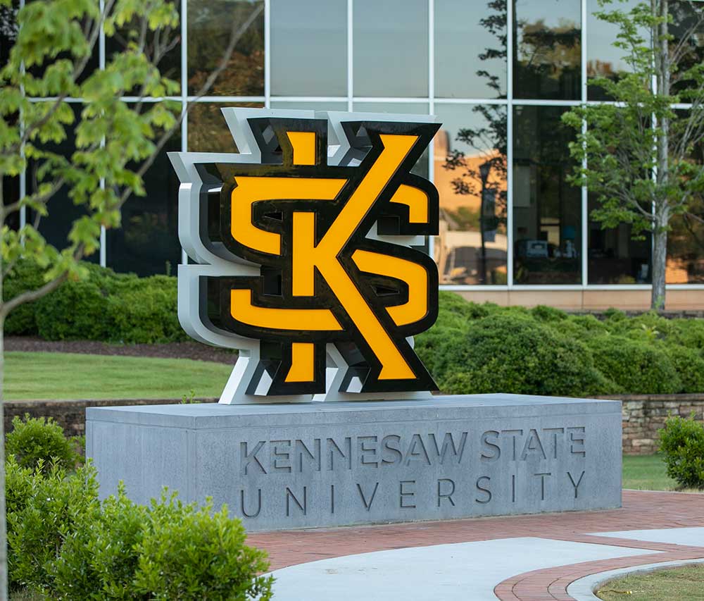 ksu logo on outside display