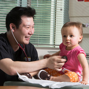 nurse with child patient