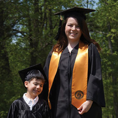 Student with child