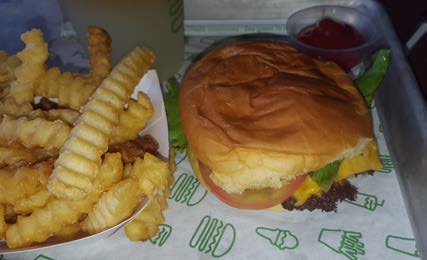 hamburger and fries
