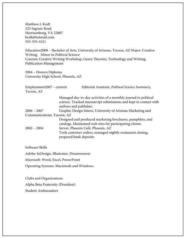 resume example