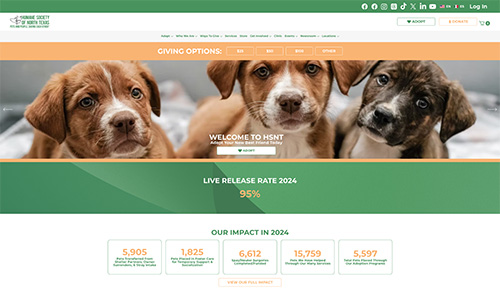 The Humane Society of North Texas homepage