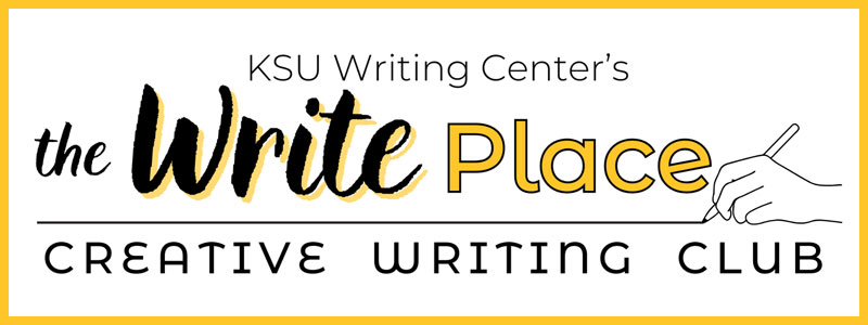 A logo for the writing centers club The Write Place Creative Writing Club